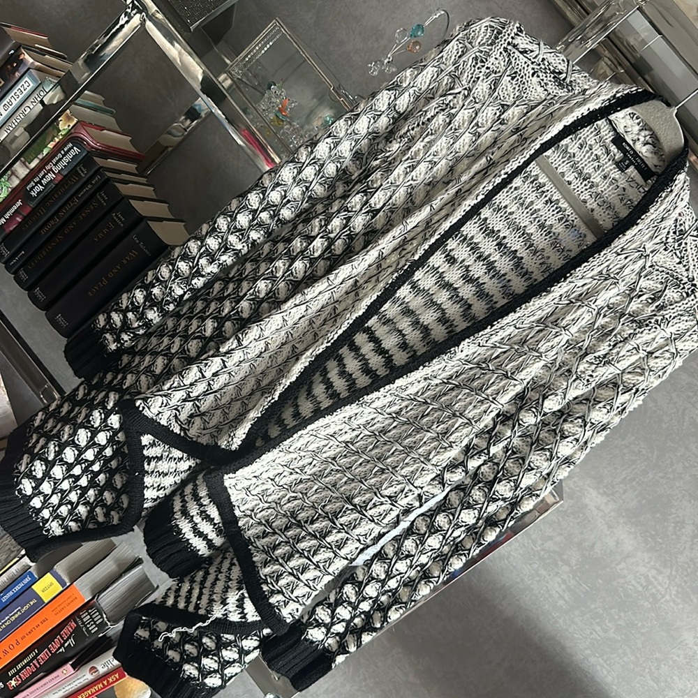 Romeo and Juliet black and white sweater